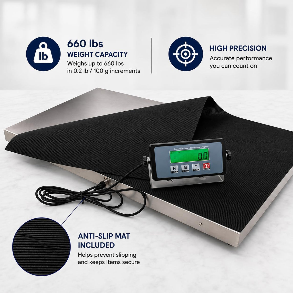 Heavy Duty 660 Pounds Veterinary Dog Scale with Stainless Steel Platform V237