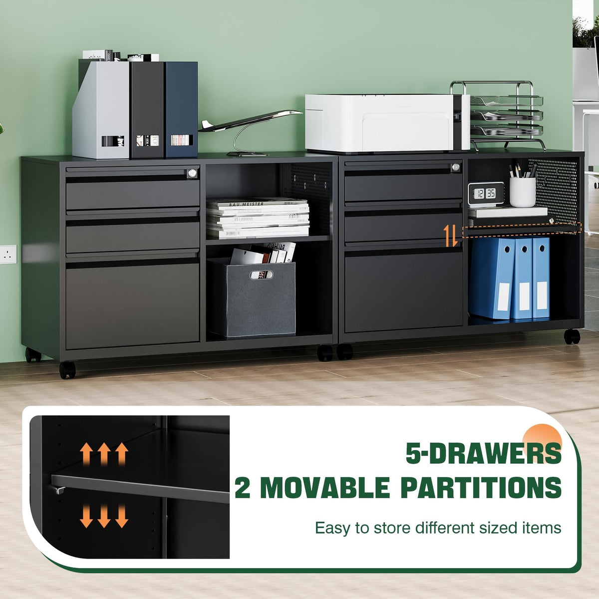 3 Drawer Metal File Cabinet with Lock E8763