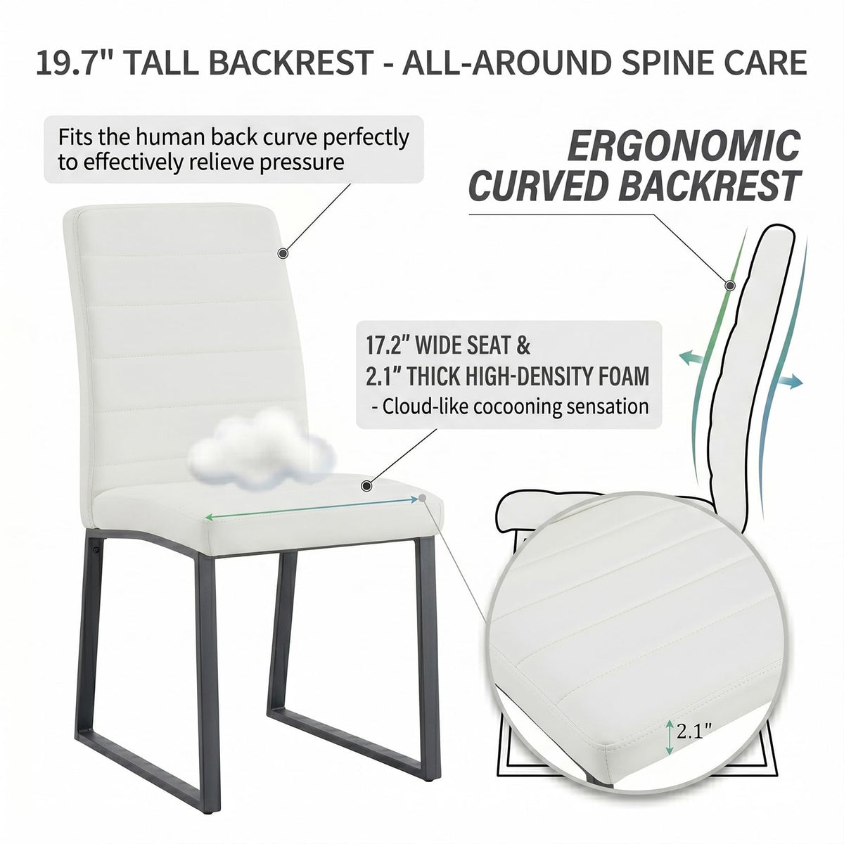 3-Piece Round Dining Table Set with 2 Chairs Z9318