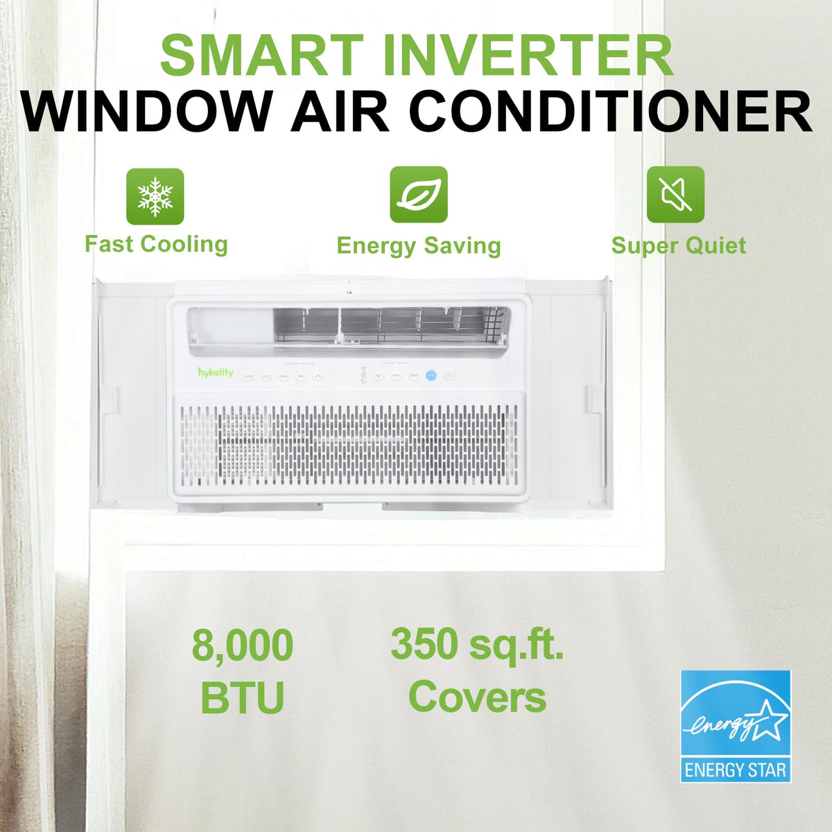 WiFi Enabled 10,000 BTU Smart Inverter Window Air Conditioner Z53662