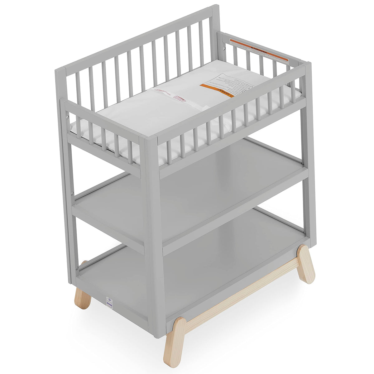 Baby Changing Table with Safety Rails and Storage Shelves W805