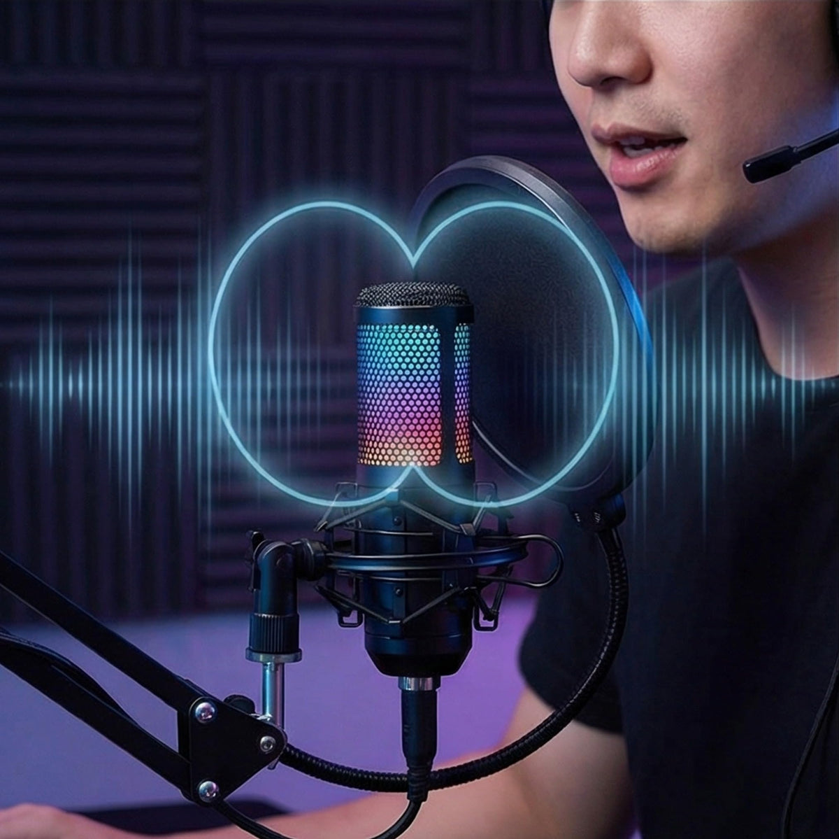 USB Condenser Gaming Mic with Shock Mount U795