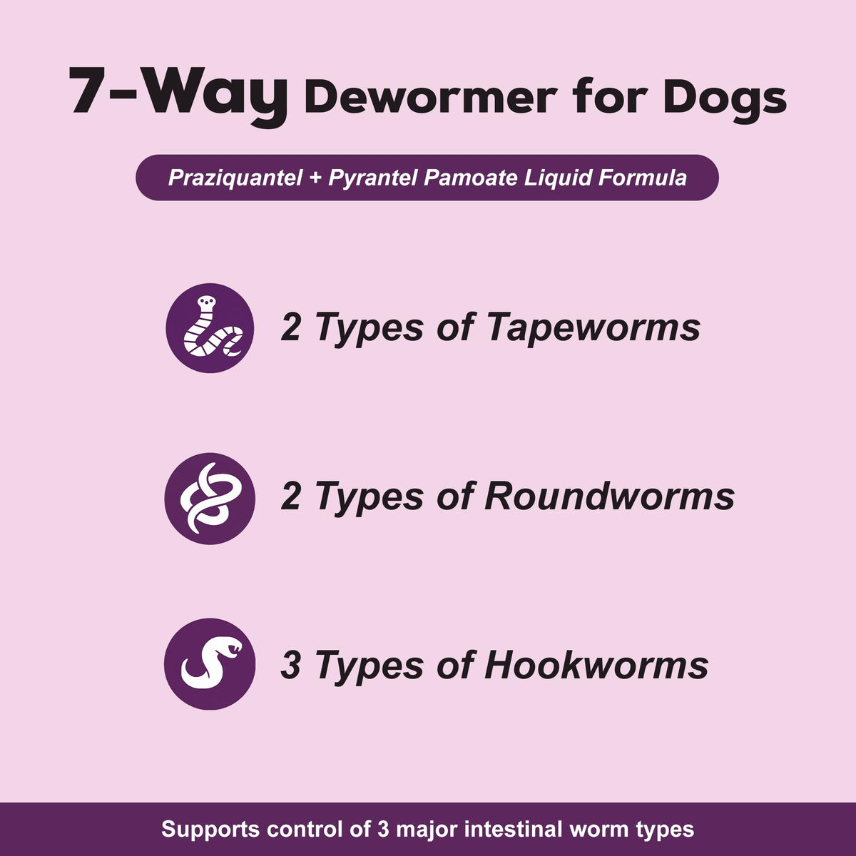 Dog Dewormer Liquid Formula with Praziquantel & Pyrantel Pamoate, 3.38 fl oz U336787