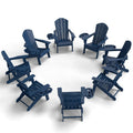 Folding Adirondack Chair Set of 8 with Cup Holder A15929