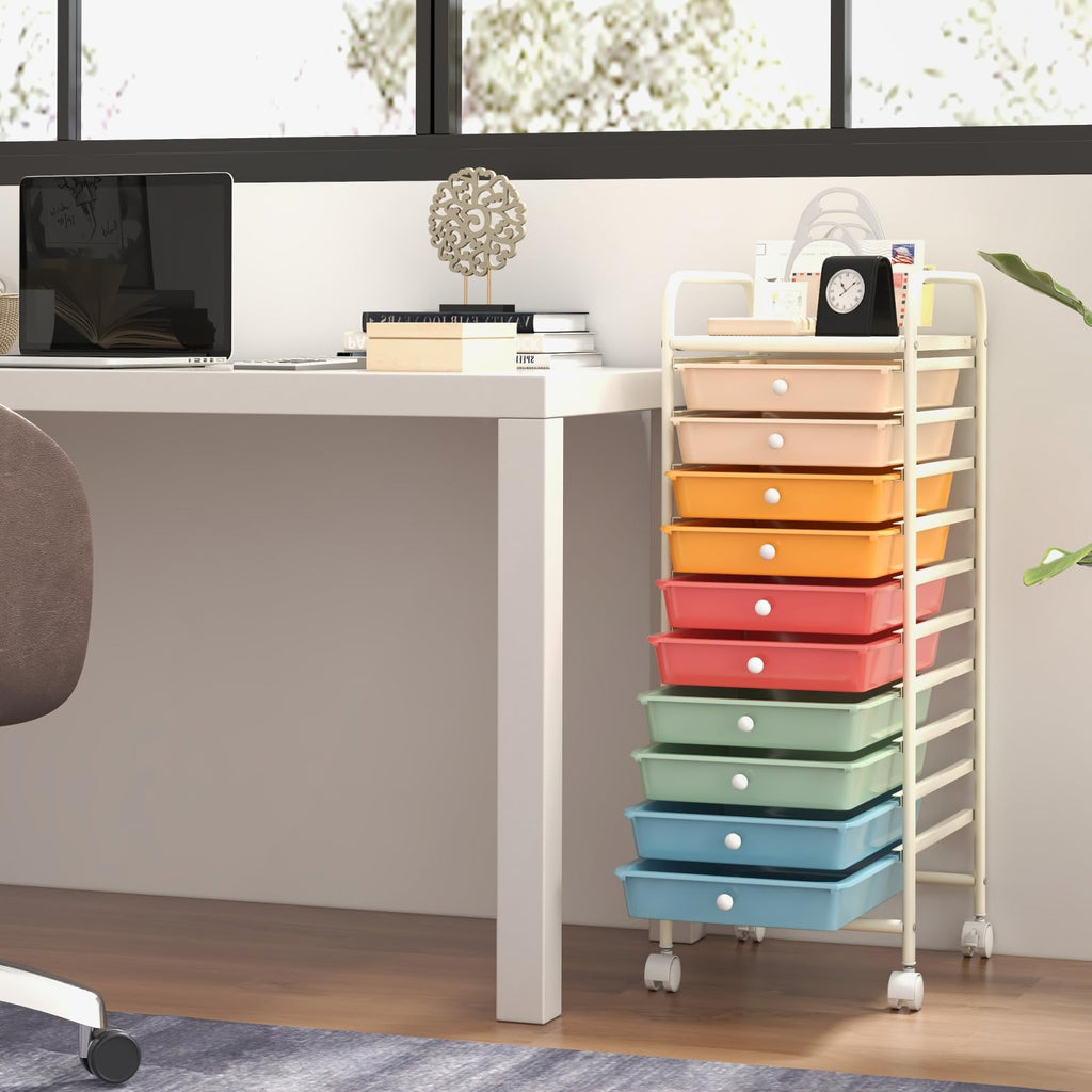 10 Drawer Rolling Storage Cart A7552