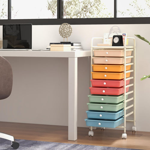 10 Drawer Rolling Storage Cart A7552