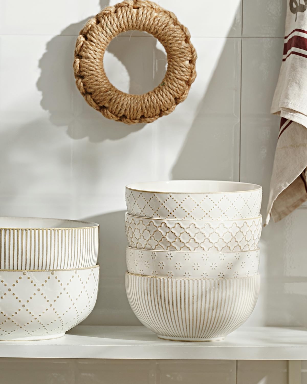 Ceramic Soup Bowls Set of 4 6.1 inch 30 oz G45864