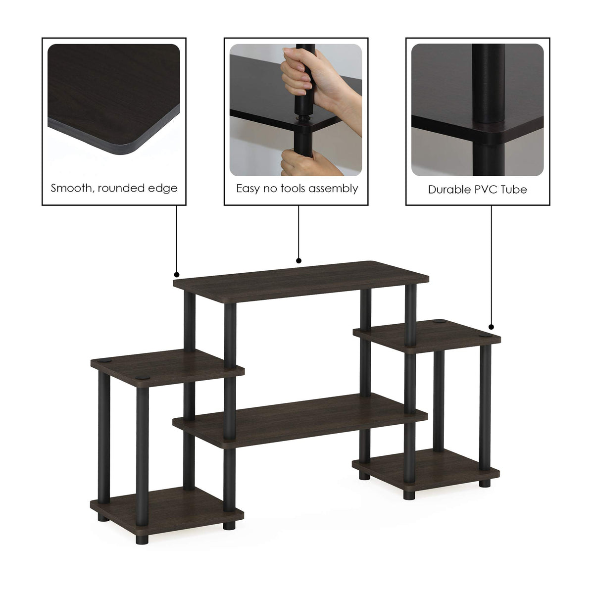 Dark Brown/Black Entertainment TV Stands C2056