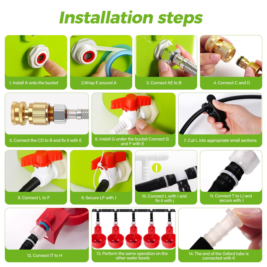 Automatic Chicken Waterer Set I2652