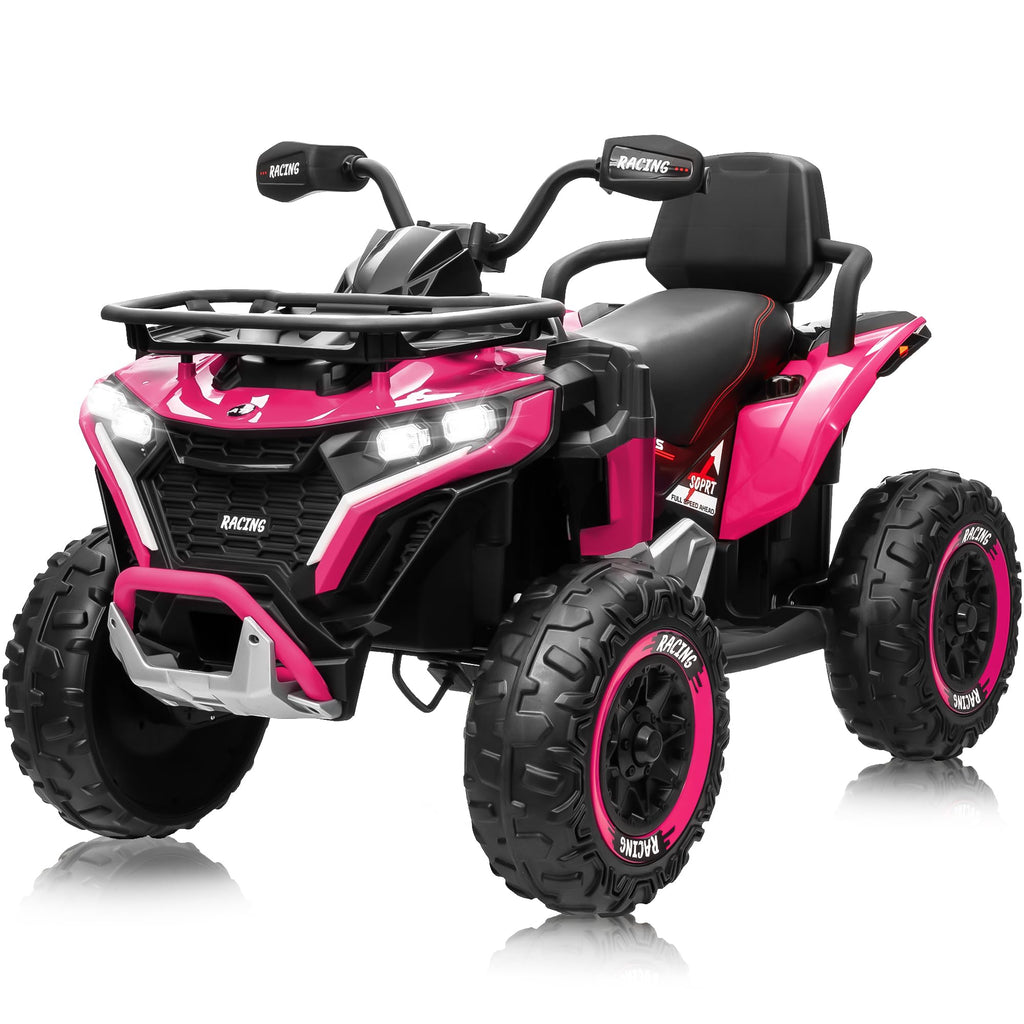 24V Kids ATV Four Wheeler with EVA Tires, 2 Seater, 800W Motors, Remote Control, Pink V47291