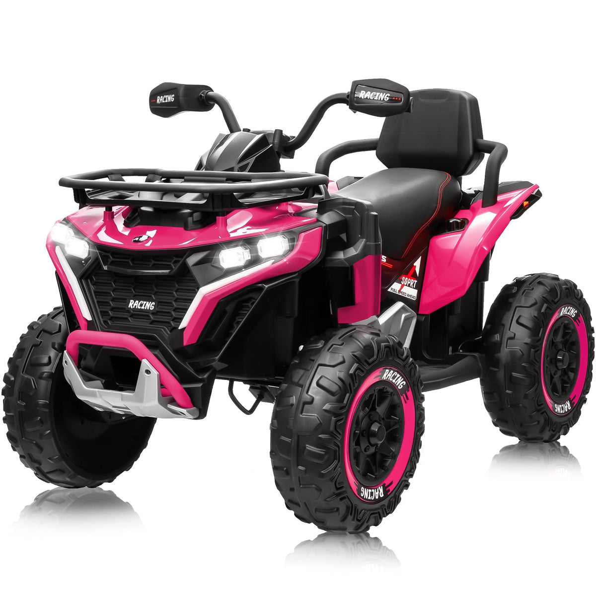 24V Kids ATV Four Wheeler with EVA Tires, 2 Seater, 800W Motors, Remote Control, Pink V47291