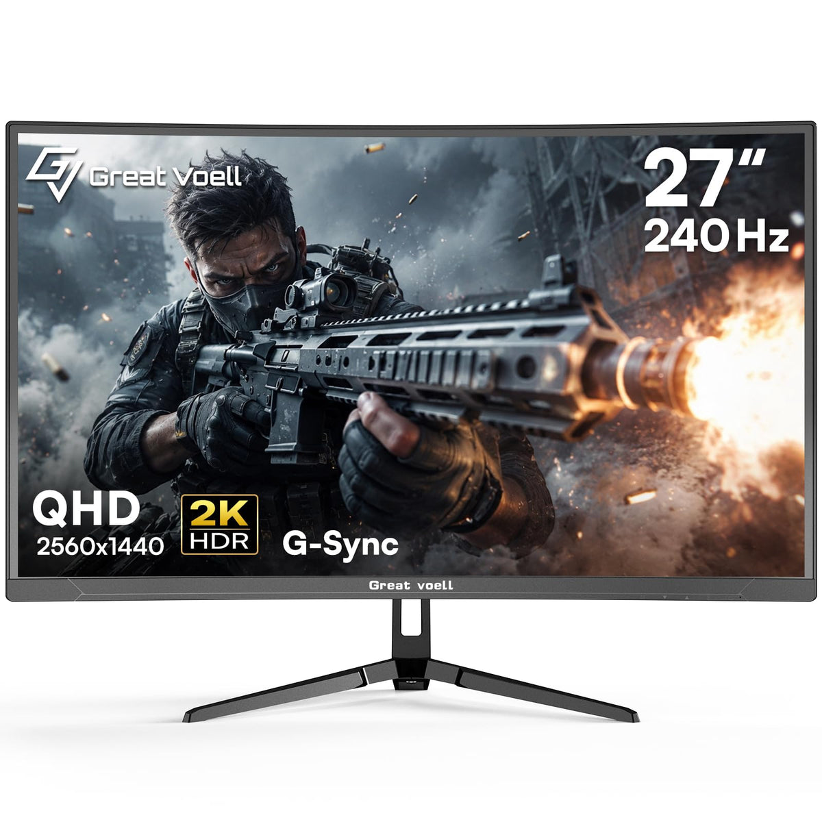 27 Inch 240Hz Curved Gaming Monitor 2K QHD L6780