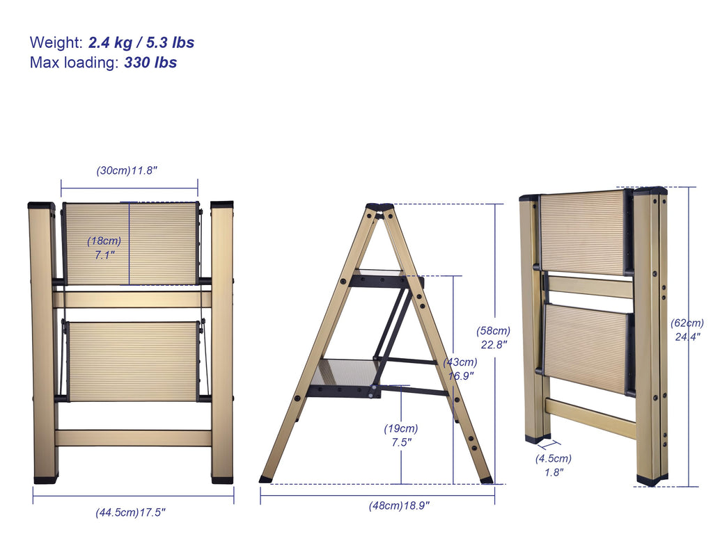 Foldable Aluminum Step Stool X97585