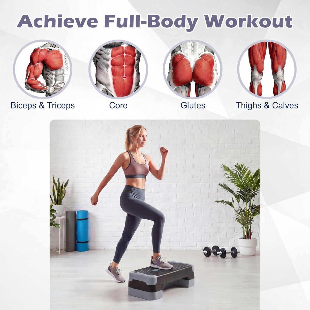 Adjustable 5 in 1 Aerobic Step Platform A9010