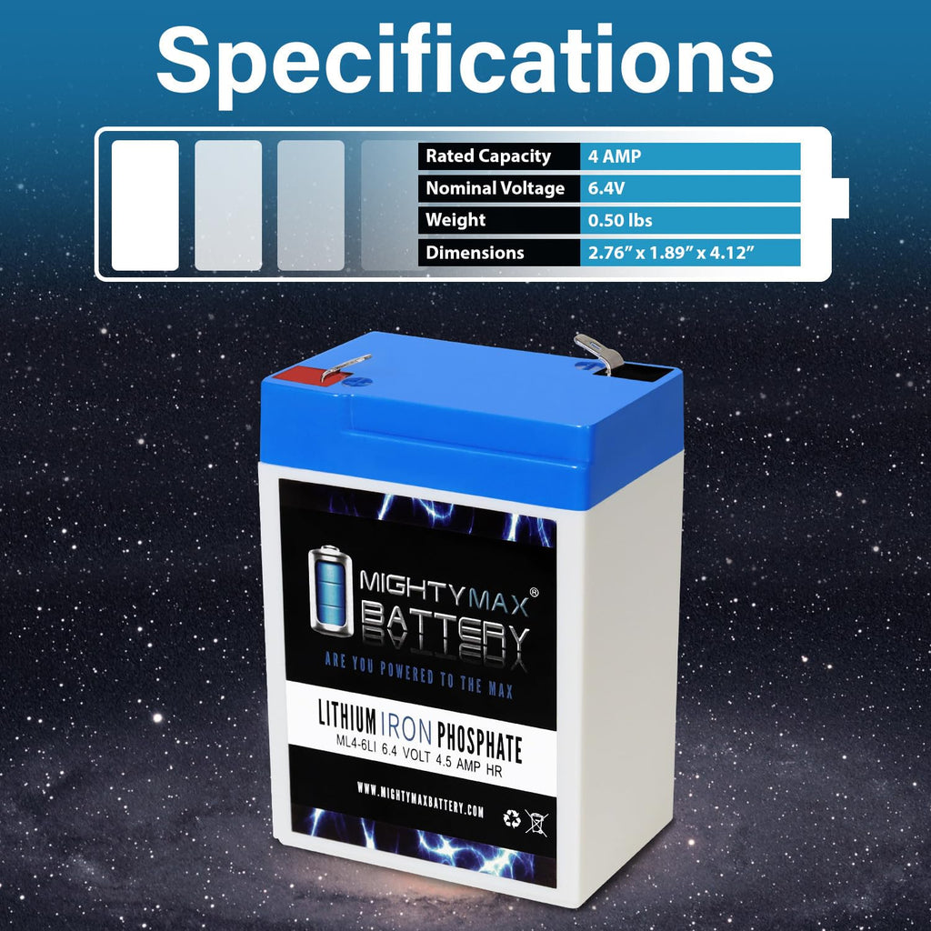 6V 4.5AH Lithium Replacement Battery I5741