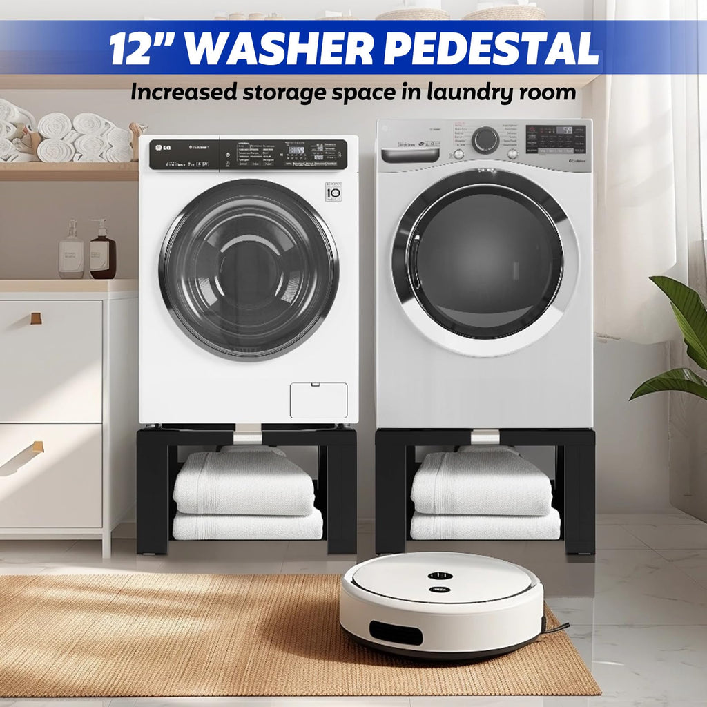 Heavy Duty Adjustable Laundry Pedestal Black G5478