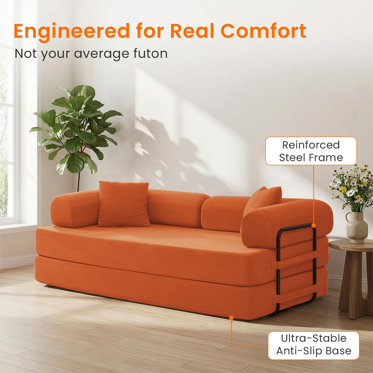 4-in-1 King Convertible Floor Sofa Bed A698824