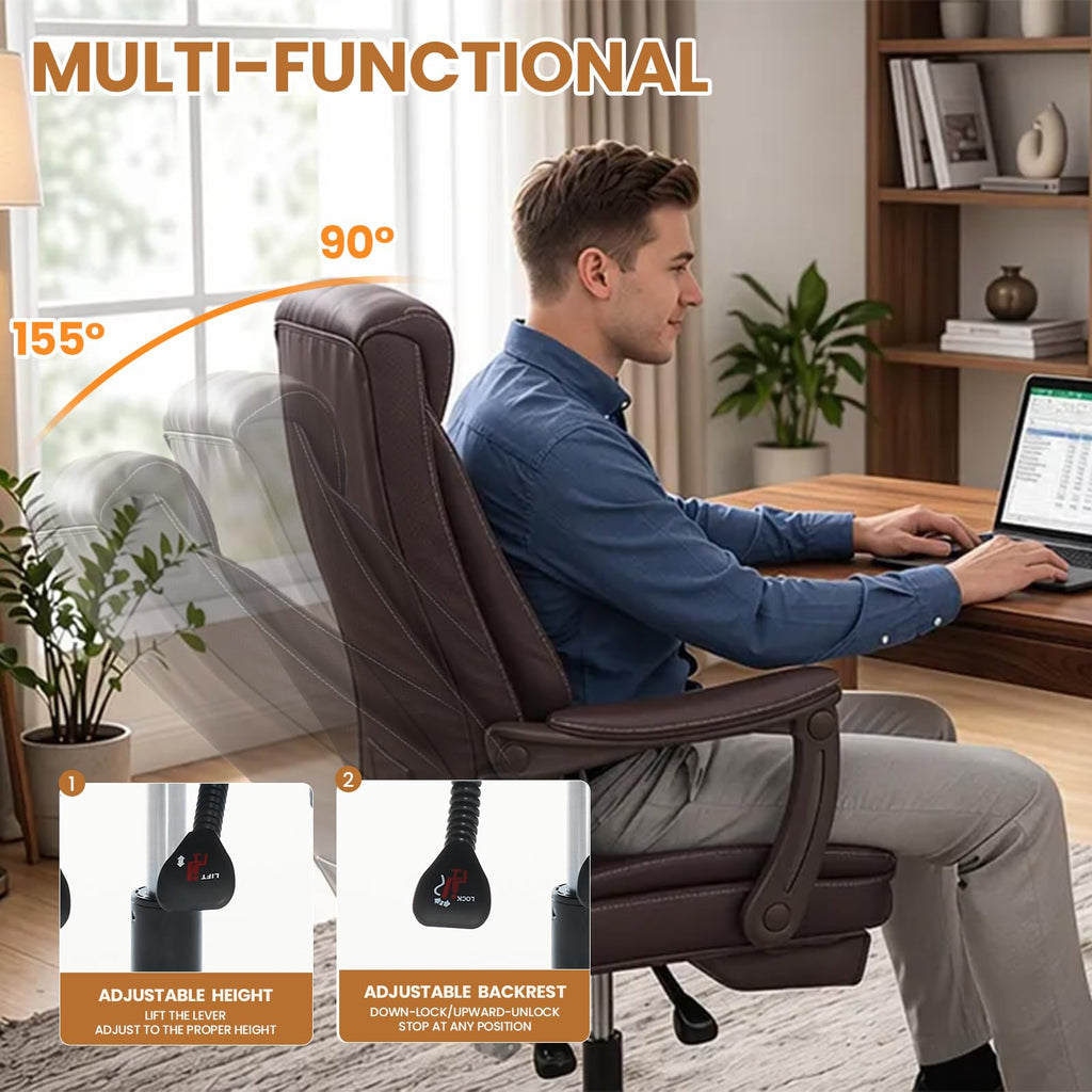 500lbs Big and Tall Office Chair with Footrest M93593