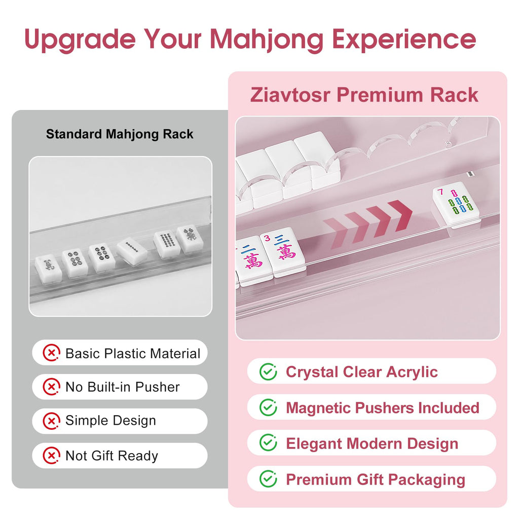 Mahjong Racks with Magnetic Pushers E620155