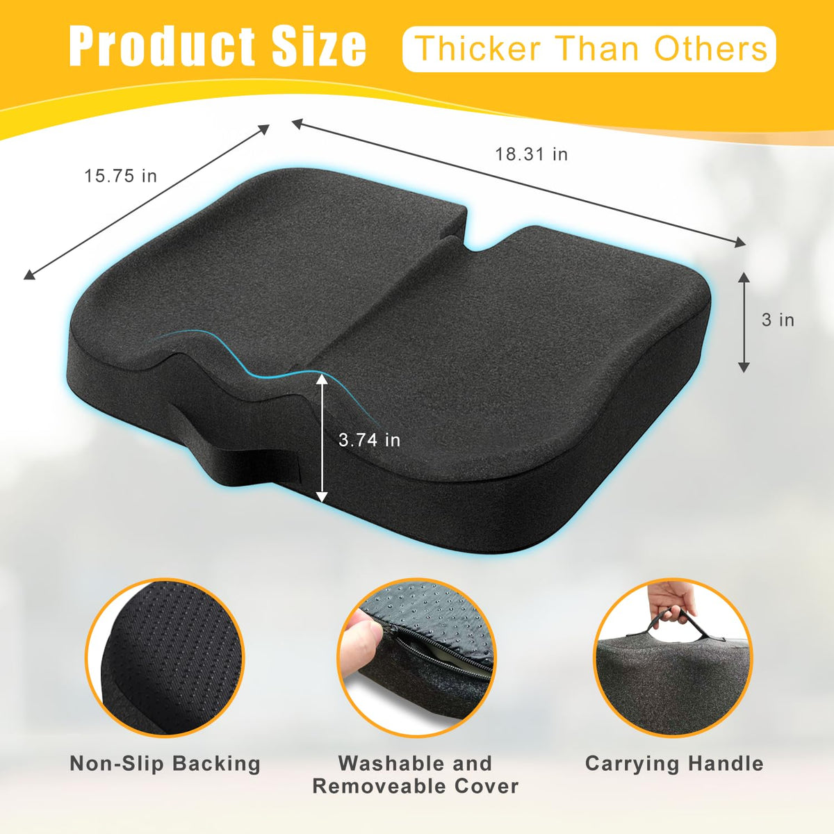 Extra Thick 50D High Density Stadium Seat Cushion G925972