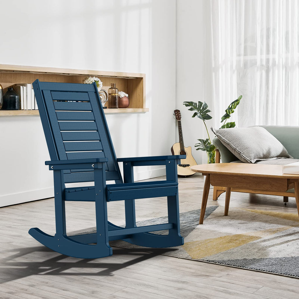 Oversized Outdoor Rocking Chairs Set of 2 Blue Q57279