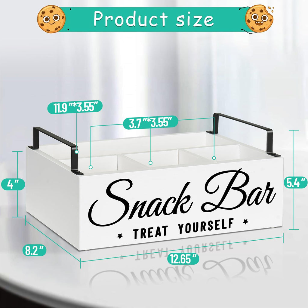 Wood 4 Compartment Snack Organizer X56023