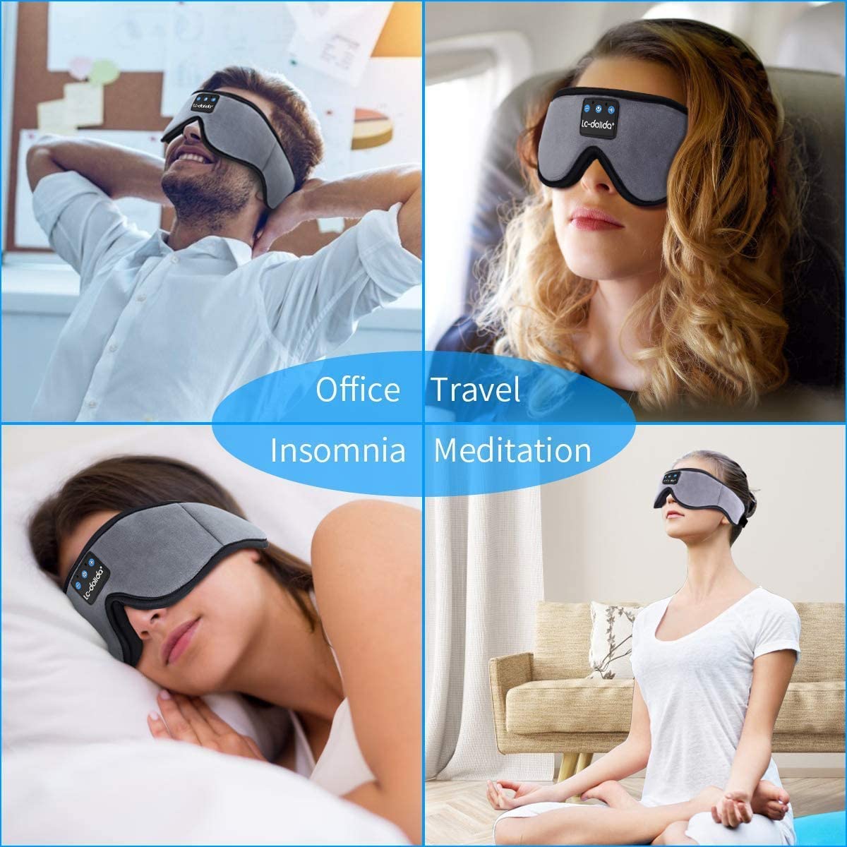 Sleep Mask with Bluetooth Headphones Cotton B5611
