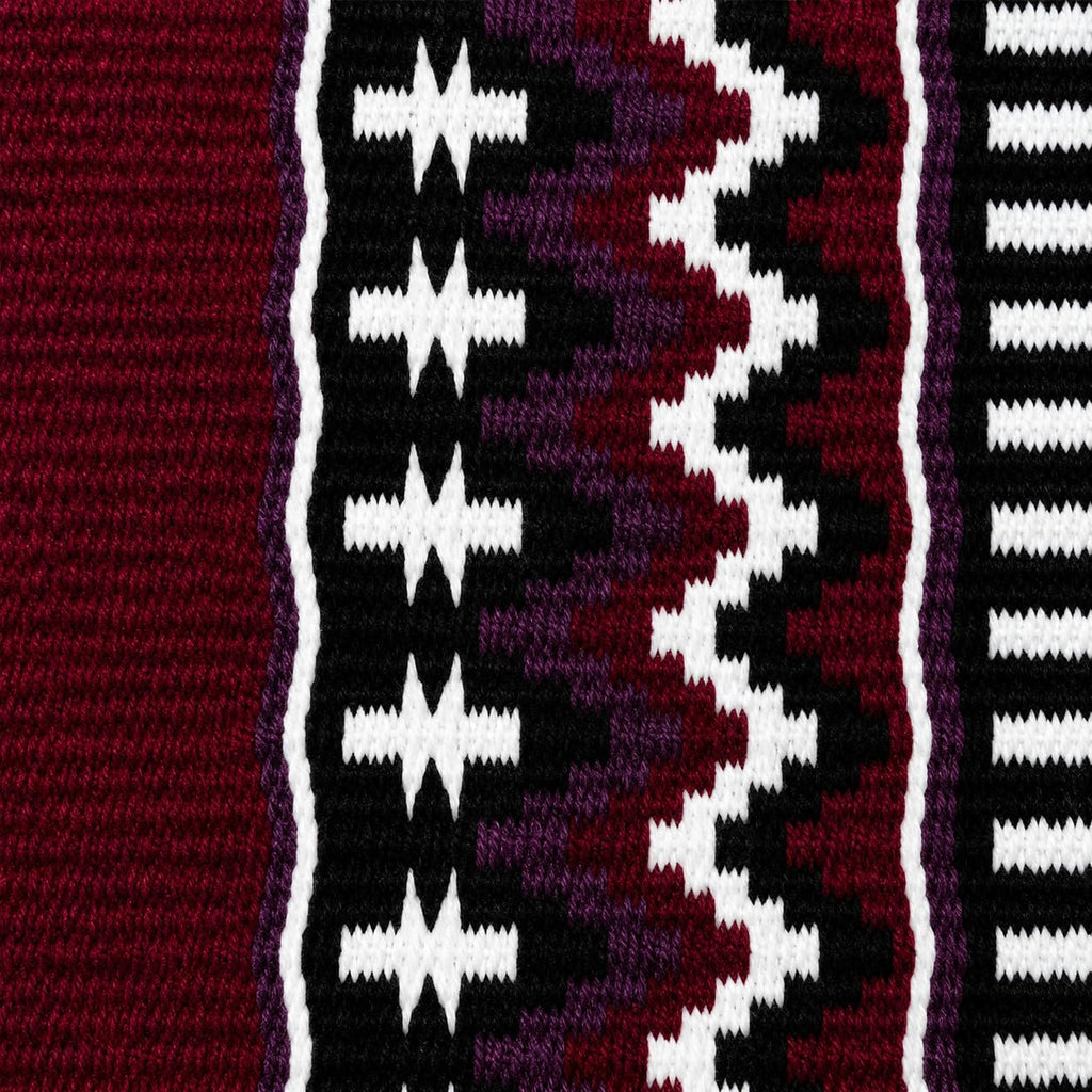 Burgundy Black White Tribal Horse Saddle Pad N404164