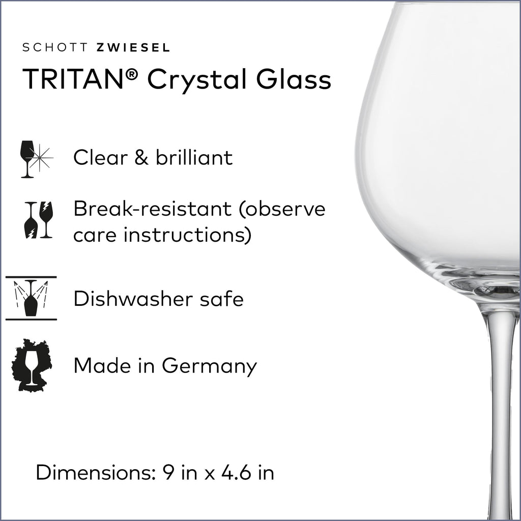 Red Wine Glass Set of 6 Dishwasher-Safe Tritan Crystal 27.5 Ounce Z404
