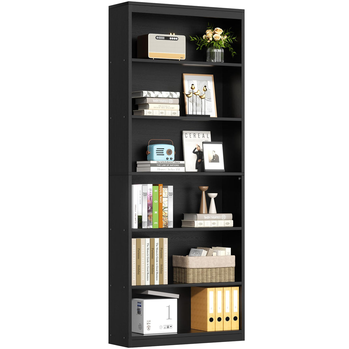 71" H Tall Wood Bookshelf T74042