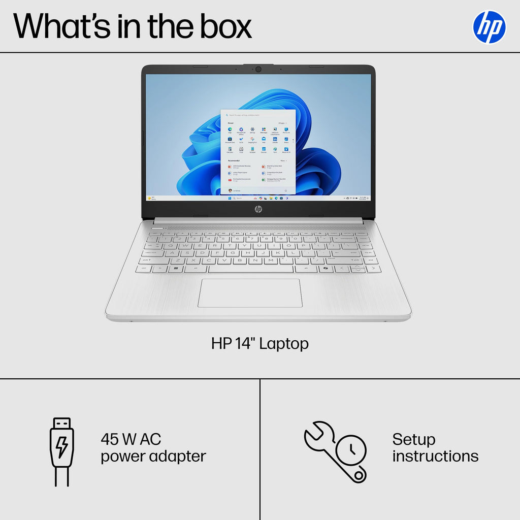 14 inch Laptop, Intel Celeron N4500, 4 GB RAM, 64 GB eMMC, Natural Silver Y6153