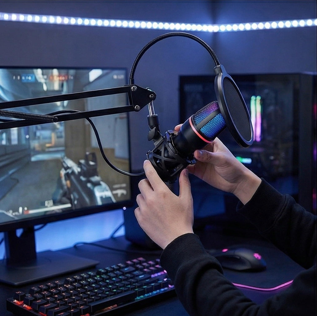 USB Condenser Gaming Mic with Shock Mount U795