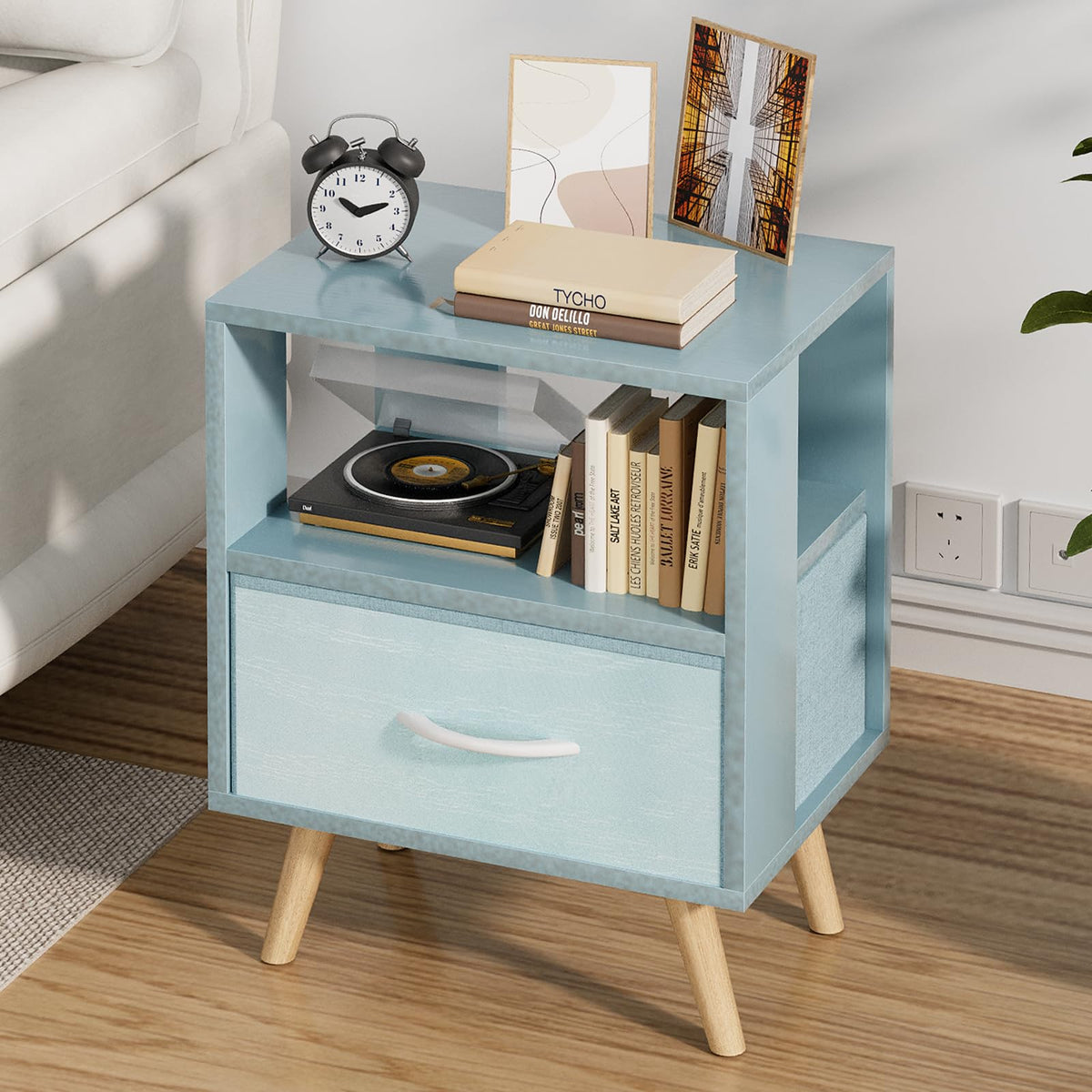 Blue Kids Nightstand with Drawer R22449