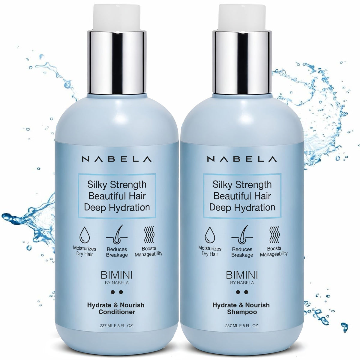 Shampoo and Conditioner Set with Hyaluronic Acid, Argan Oil & Shea Butter G131
