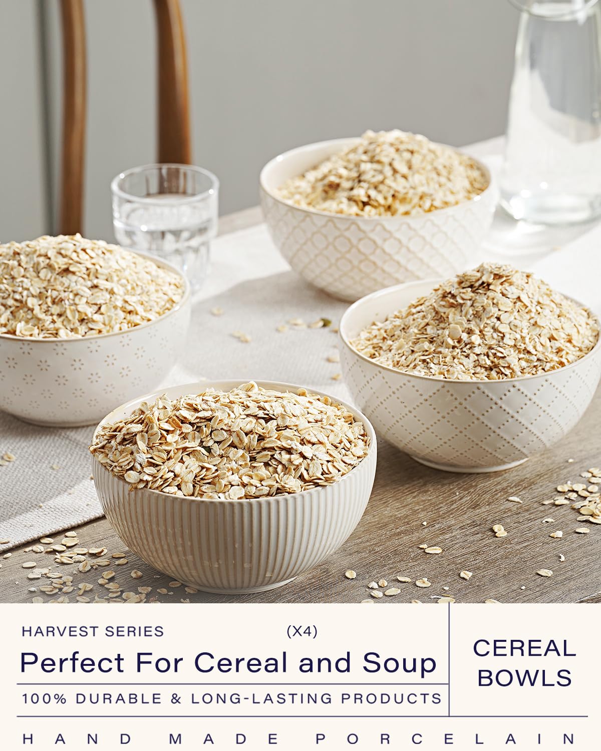 Ceramic Soup Bowls Set of 4 6.1 inch 30 oz G45864