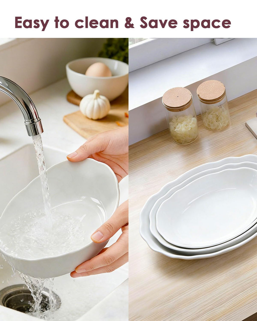 3 Tier Ceramic Fruit Bowl with Stand E984823