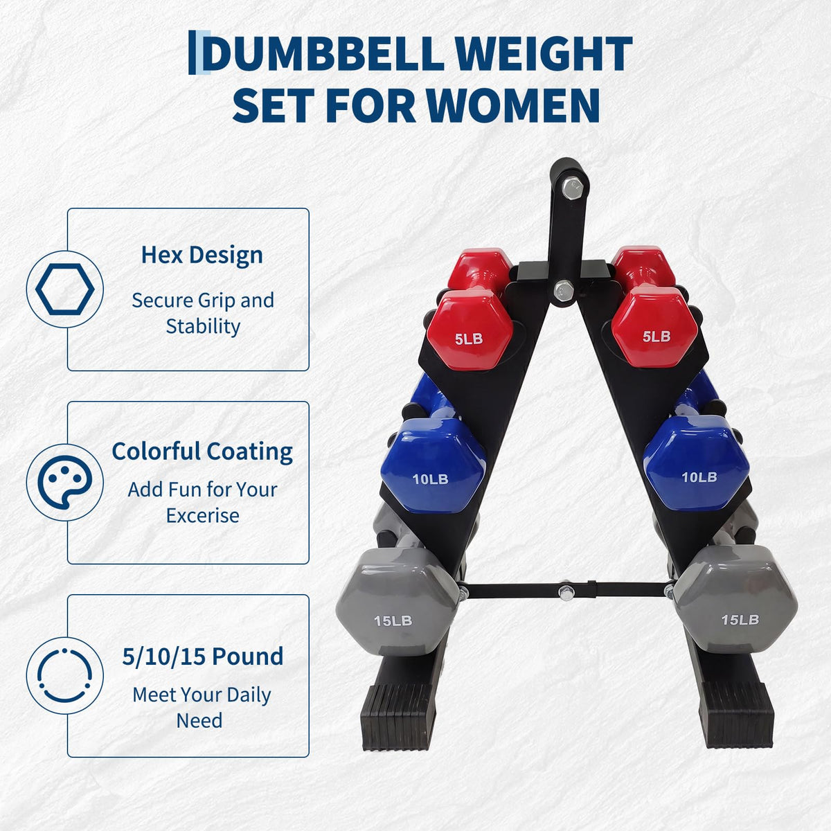Neoprene Fixed Dumbbell Set V993662