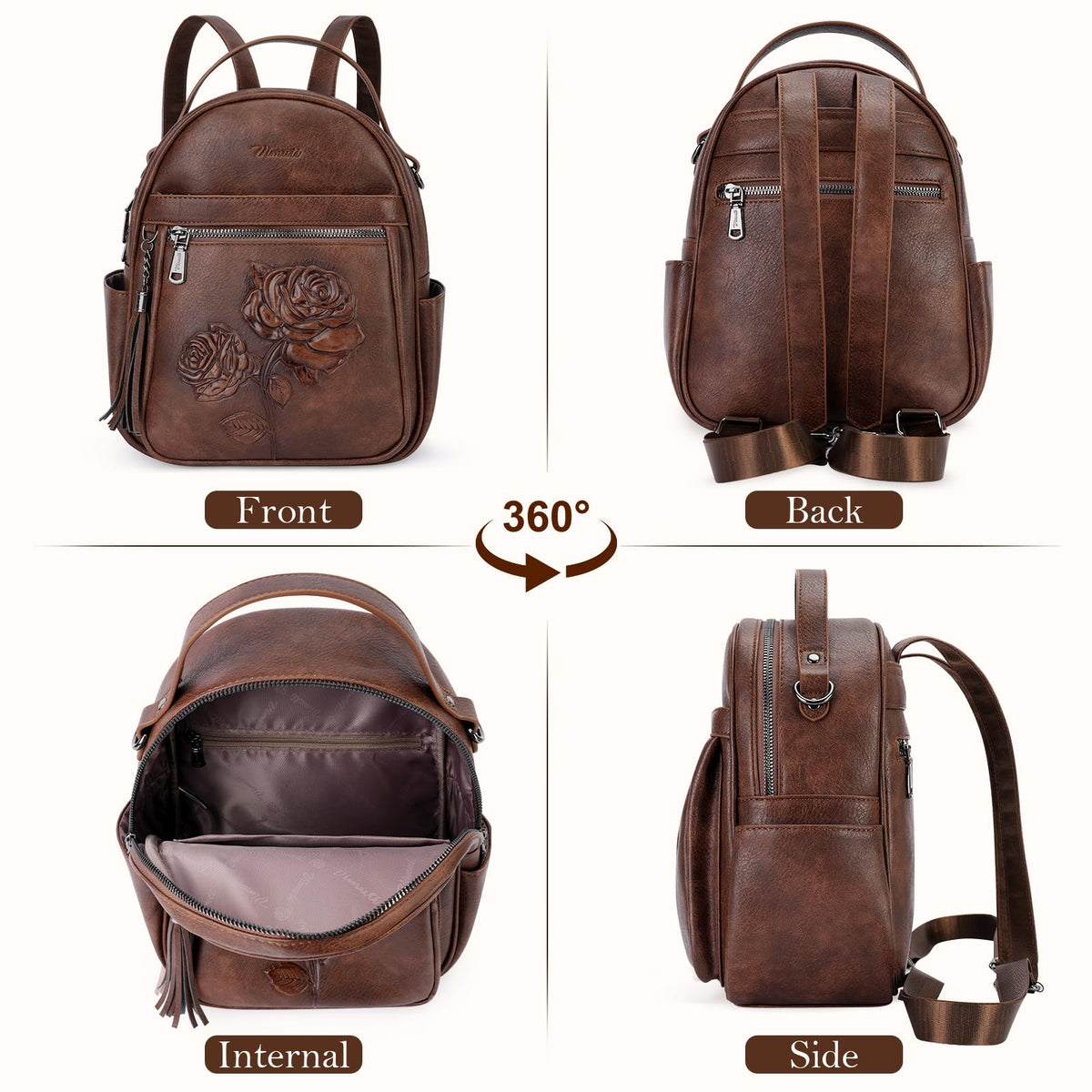Vegan Leather Mini Backpack Purse G141