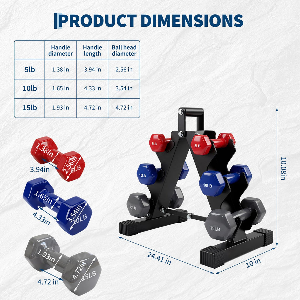 Neoprene Fixed Dumbbell Set V993662