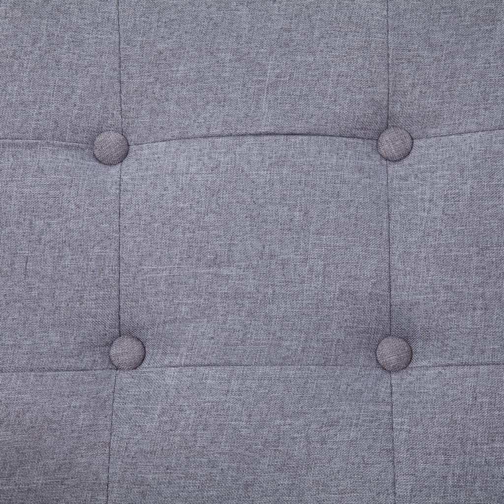 Light Gray Fabric 2-Seater Sofa with Armrests I709