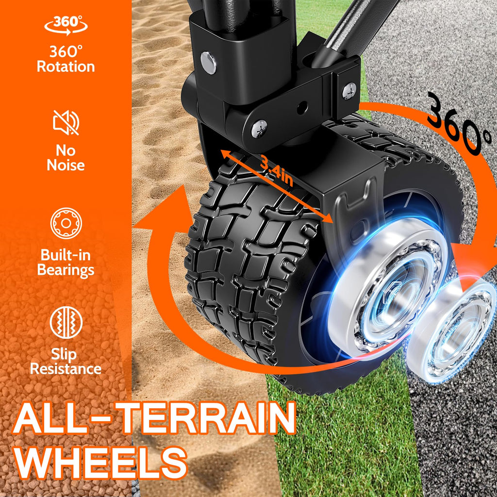 Foldable Wagon Cart with All-Terrain Wheels J292960