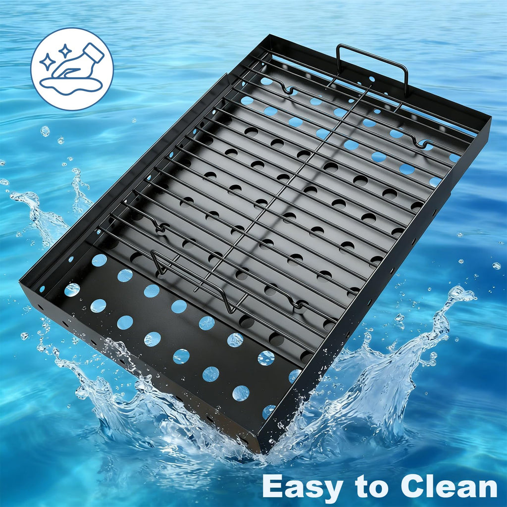 Adjustable Charcoal Grill Basket Ash Pan A850547