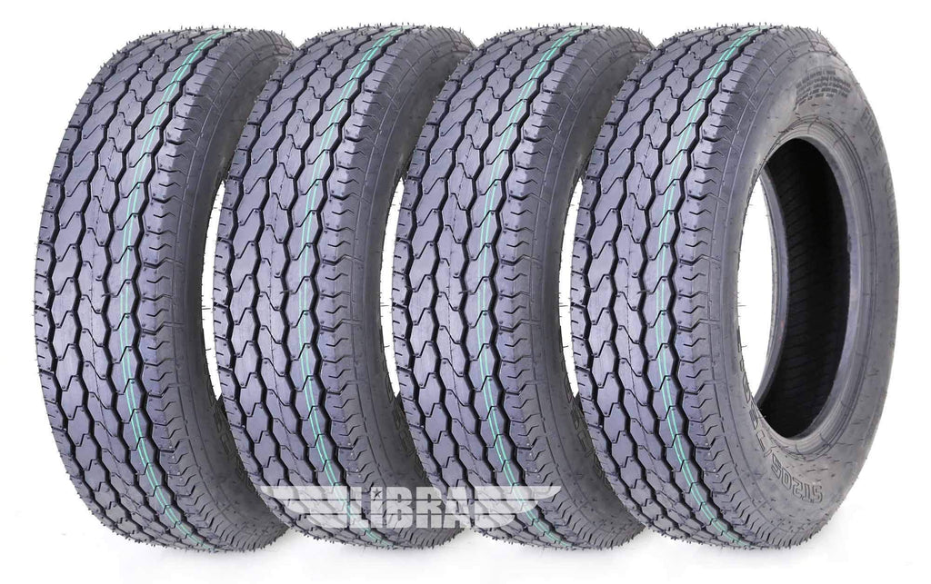 4 Premium Trailer Tires ST 205/75D15 Deep Tread D185294