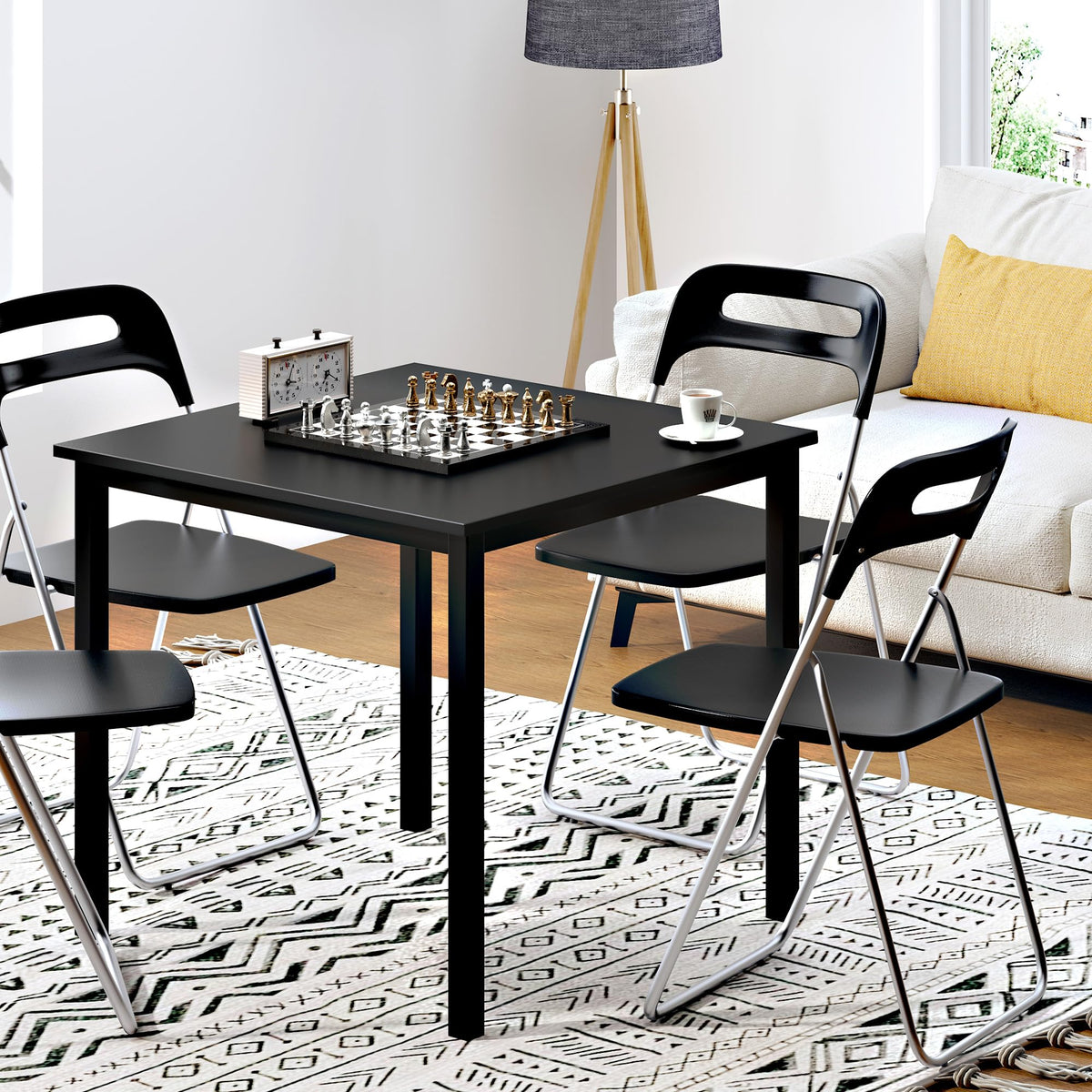 Small Square Dining Table 31.5inch Black T80671