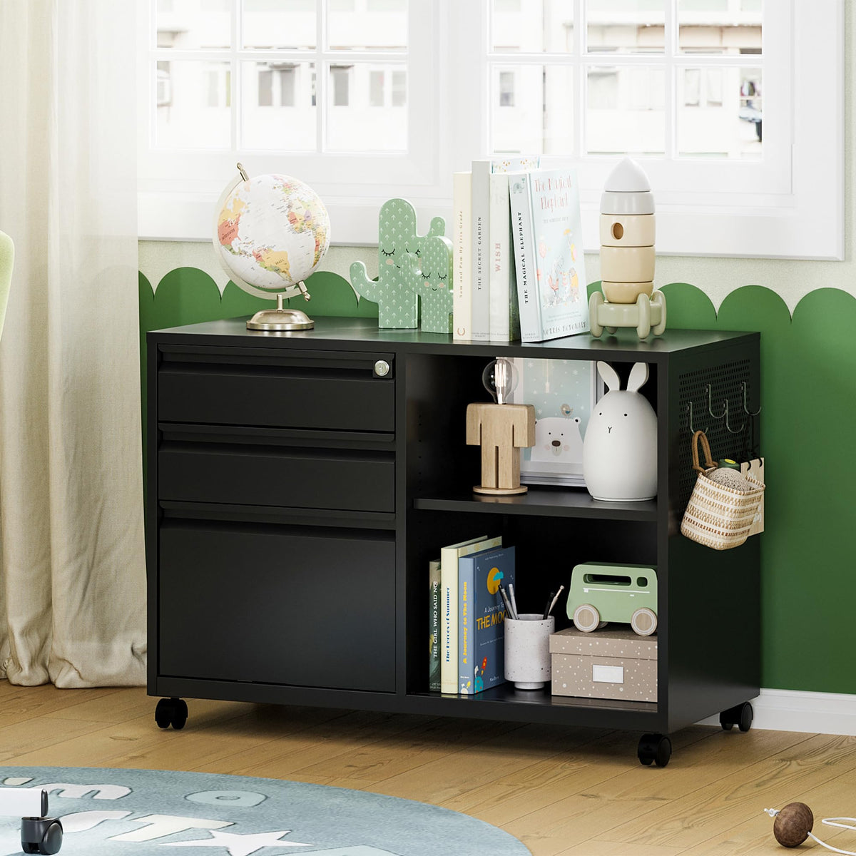 3 Drawer Metal File Cabinet with Lock E8763