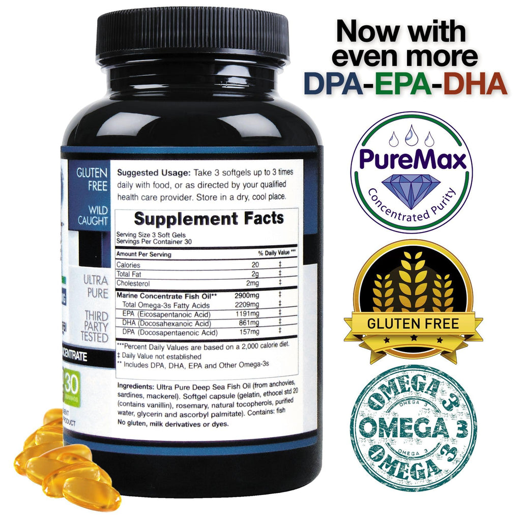 Wild Caught Omega 3 Fish Oil 2,900 MG E96567