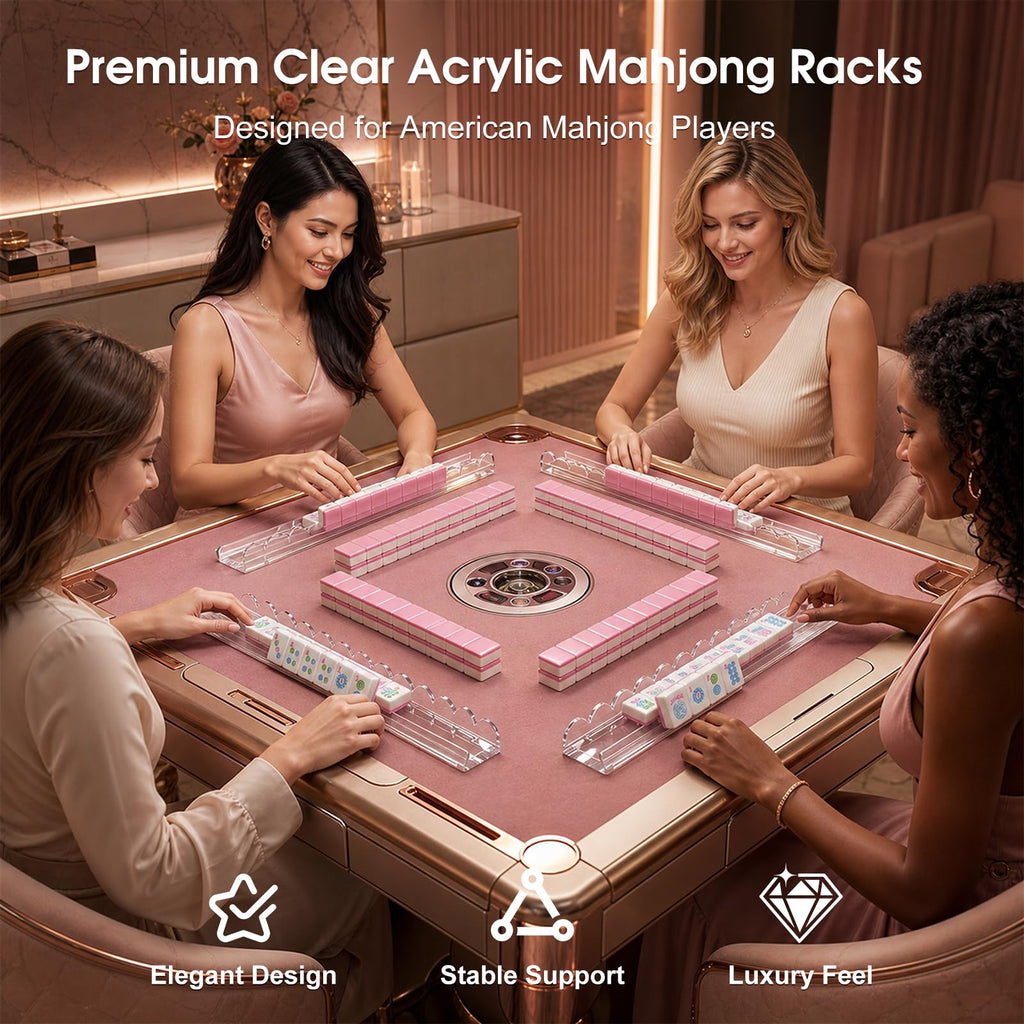 Mahjong Racks with Magnetic Pushers E620155