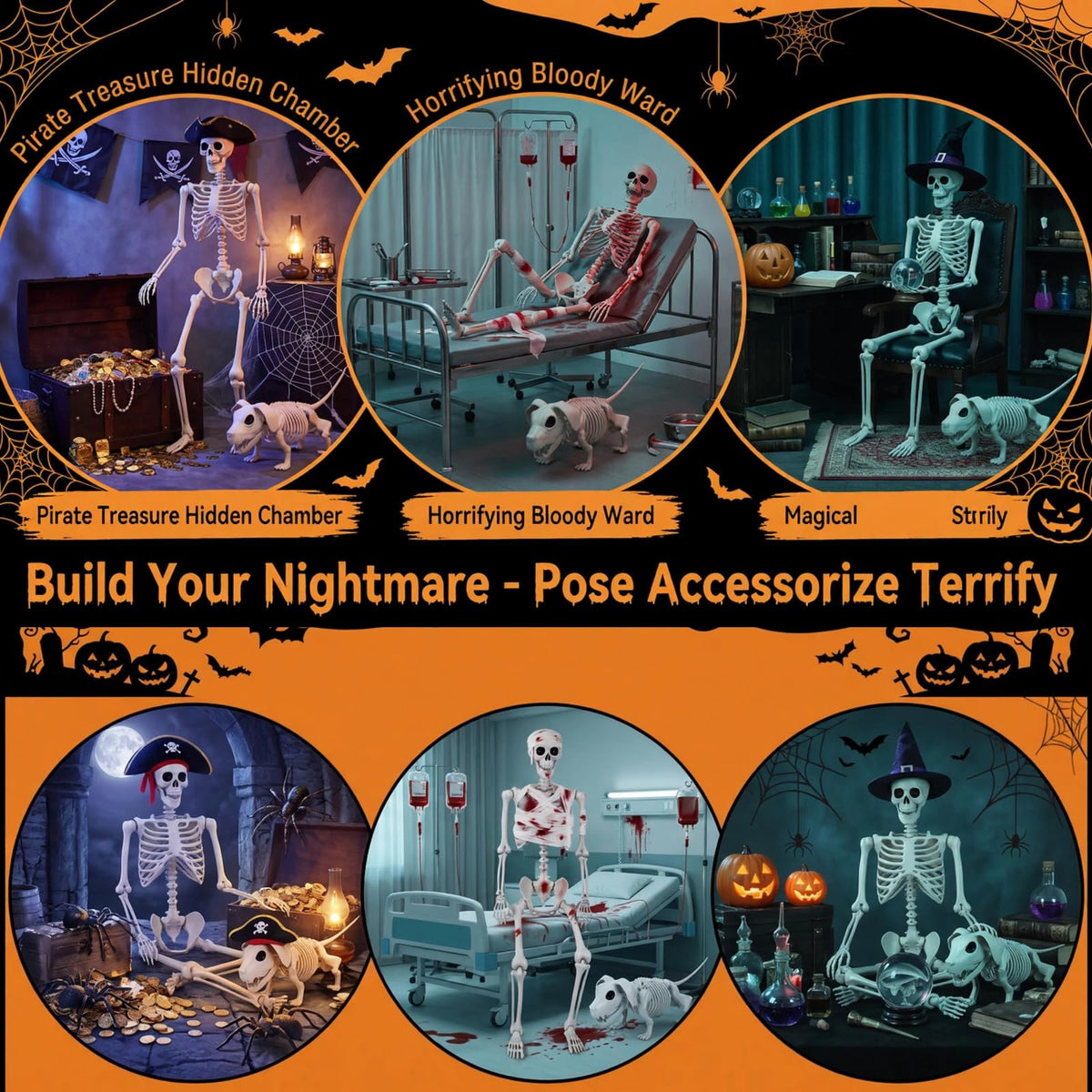 5.4FT Posable Skeleton P9099