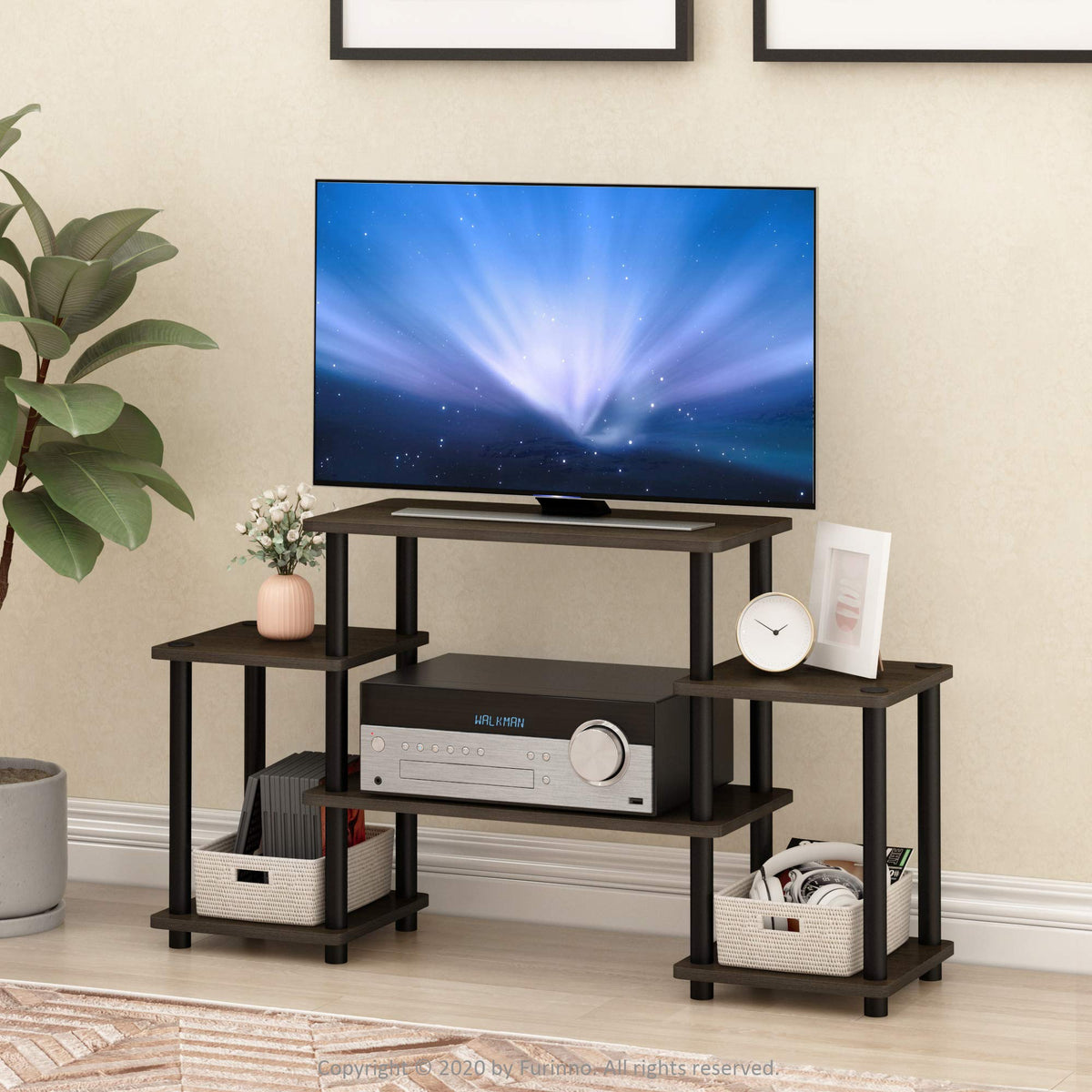 Dark Brown/Black Entertainment TV Stands C2056