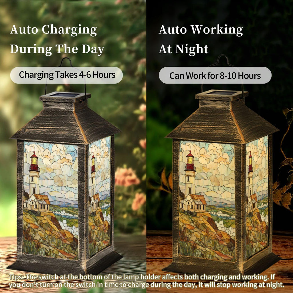 Solar Powered Outdoor Waterproof Hanging Lantern 1 Pack Y980